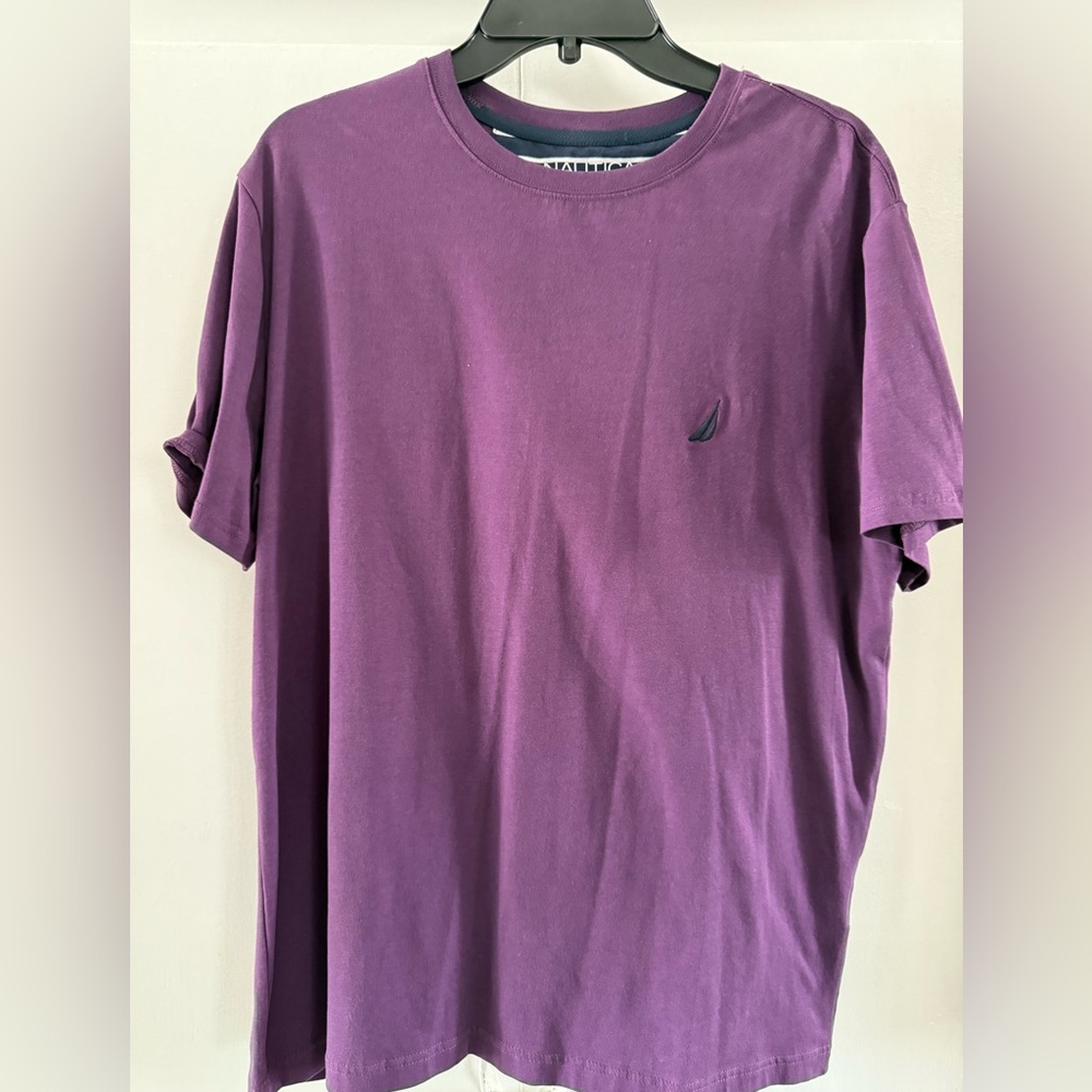 Nautica Men's Short Sleeve Tee in Deep Purple